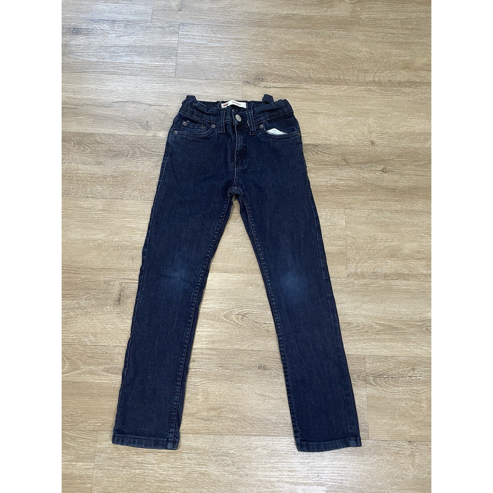 Levis 510 Skinny Jeans Boys Sz 7 Kids Regular Dark Blue Stretch Denim Pants